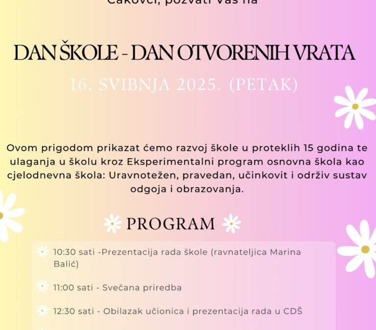 Pozivnica za Dan škole